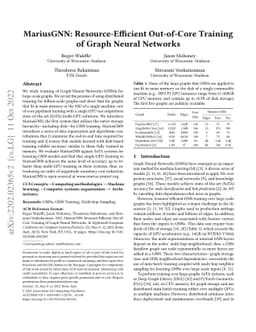 MariusGNN: Resource-Efficient Out-of-Core Training of Graph Neural
  Networks