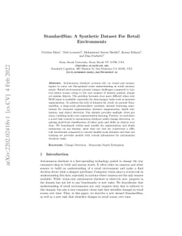 StandardSim: A Synthetic Dataset For Retail Environments