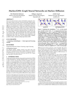 MarkovGNN: Graph Neural Networks on Markov Diffusion