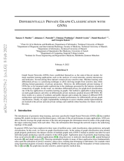 Differentially Private Graph Classification with GNNs