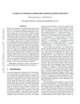 A survey of top-down approaches for human pose estimation