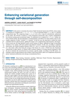 Enhancing variational generation through self-decomposition