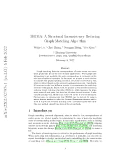 SIGMA: A Structural Inconsistency Reducing Graph Matching Algorithm