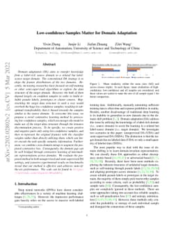 Low-confidence Samples Matter for Domain Adaptation