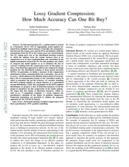 Lossy Gradient Compression: How Much Accuracy Can One Bit Buy?