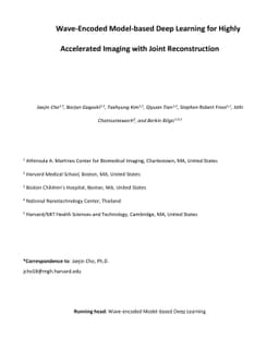 Wave-Encoded Model-based Deep Learning for Highly Accelerated Imaging
  with Joint Reconstruction