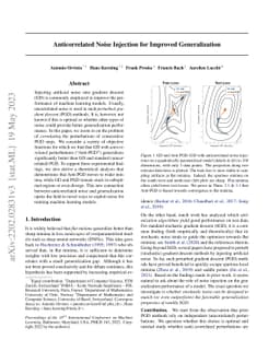 Anticorrelated Noise Injection for Improved Generalization