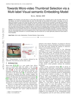 Towards Micro-video Thumbnail Selection via a Multi-label
  Visual-semantic Embedding Model