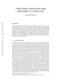 Tractable Boolean and Arithmetic Circuits