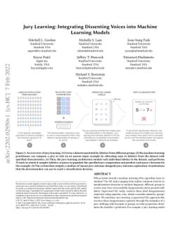 Jury Learning: Integrating Dissenting Voices into Machine Learning
  Models