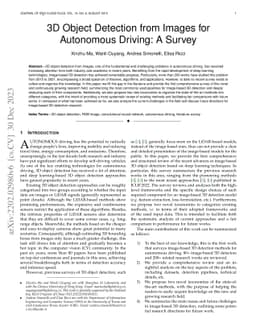 3D Object Detection from Images for Autonomous Driving: A Survey