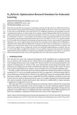 FL_PyTorch: optimization research simulator for federated learning