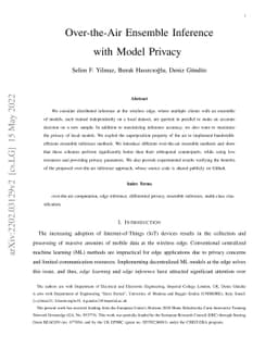 Over-the-Air Ensemble Inference with Model Privacy