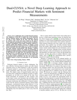 Dual-CLVSA: a Novel Deep Learning Approach to Predict Financial Markets
  with Sentiment Measurements