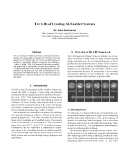The 6-Ds of Creating AI-Enabled Systems