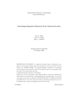 Knowledge-Integrated Informed AI for National Security