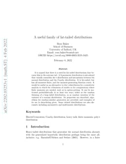 A useful family of fat-tailed distributions