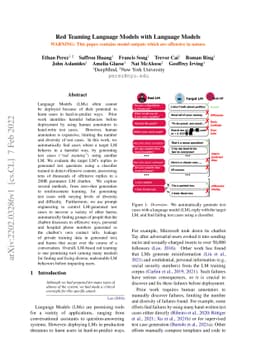 Red Teaming Language Models with Language Models