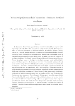 Stochastic polynomial chaos expansions to emulate stochastic simulators