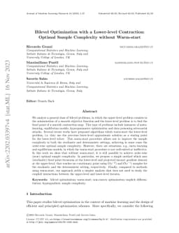 Bilevel Optimization with a Lower-level Contraction: Optimal Sample
  Complexity without Warm-start