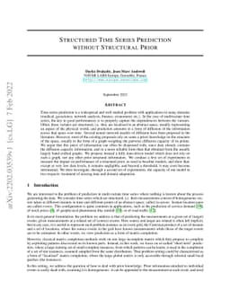 Structured Time Series Prediction without Structural Prior