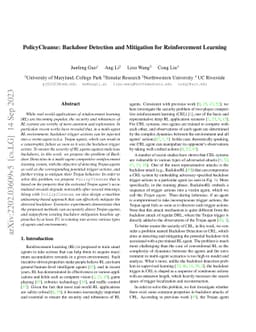 PolicyCleanse: Backdoor Detection and Mitigation in Reinforcement
  Learning