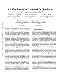 A Unified Prediction Framework for Signal Maps