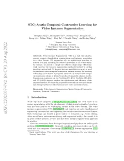 STC: Spatio-Temporal Contrastive Learning for Video Instance
  Segmentation