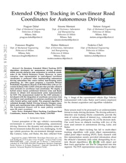 Extended Object Tracking in Curvilinear Road Coordinates for Autonomous
  Driving