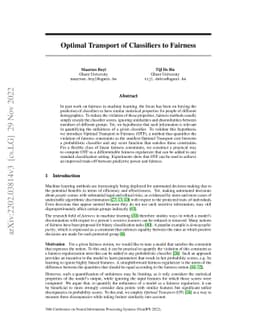 Optimal Transport of Classifiers to Fairness