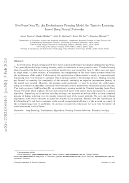 EvoPruneDeepTL: An Evolutionary Pruning Model for Transfer Learning
  based Deep Neural Networks