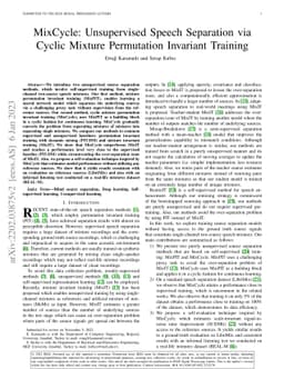 MixCycle: Unsupervised Speech Separation via Cyclic Mixture Permutation
  Invariant Training