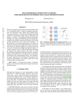 Self-supervised Contrastive Learning for Cross-domain Hyperspectral
  Image Representation