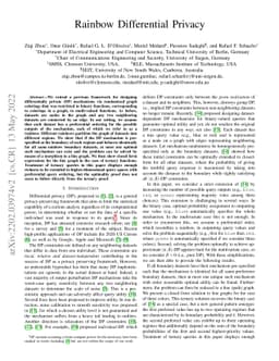 Rainbow Differential Privacy