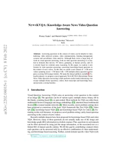 NEWSKVQA: Knowledge-Aware News Video Question Answering