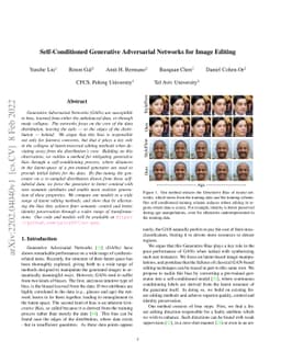 Self-Conditioned Generative Adversarial Networks for Image Editing