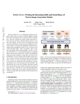 DALL-Eval: Probing the Reasoning Skills and Social Biases of
  Text-to-Image Generation Models