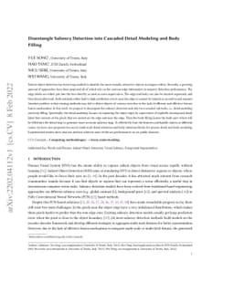 Disentangle Saliency Detection into Cascaded Detail Modeling and Body
  Filling