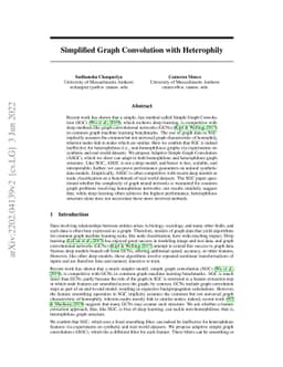 Simplified Graph Convolution with Heterophily