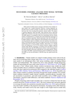 Multi-model Ensemble Analysis with Neural Network Gaussian Processes