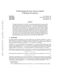 Understanding the bias-variance tradeoff of Bregman divergences
