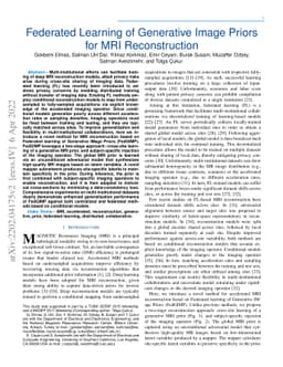 Federated Learning of Generative Image Priors for MRI Reconstruction