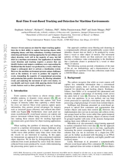 Real-Time Event-Based Tracking and Detection for Maritime Environments