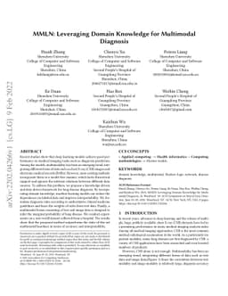 MMLN: Leveraging Domain Knowledge for Multimodal Diagnosis