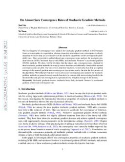 On Almost Sure Convergence Rates of Stochastic Gradient Methods