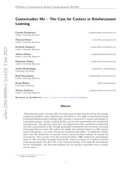 Contextualize Me -- The Case for Context in Reinforcement Learning