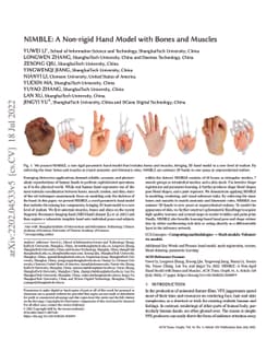 NIMBLE: A Non-rigid Hand Model with Bones and Muscles