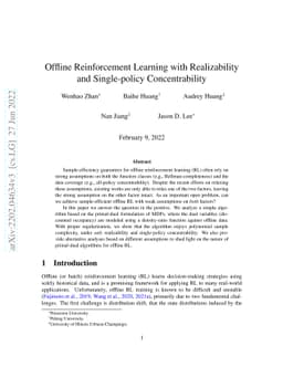 Offline Reinforcement Learning with Realizability and Single-policy
  Concentrability