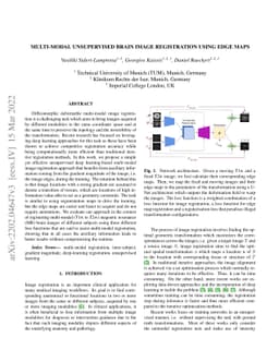 Multi-modal unsupervised brain image registration using edge maps