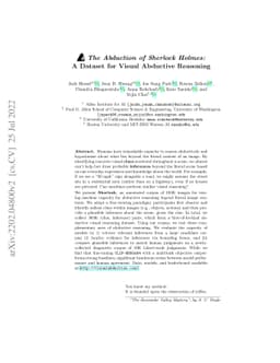The Abduction of Sherlock Holmes: A Dataset for Visual Abductive
  Reasoning